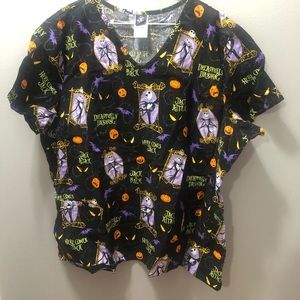 Nightmare Before Christmas Scrub Top
